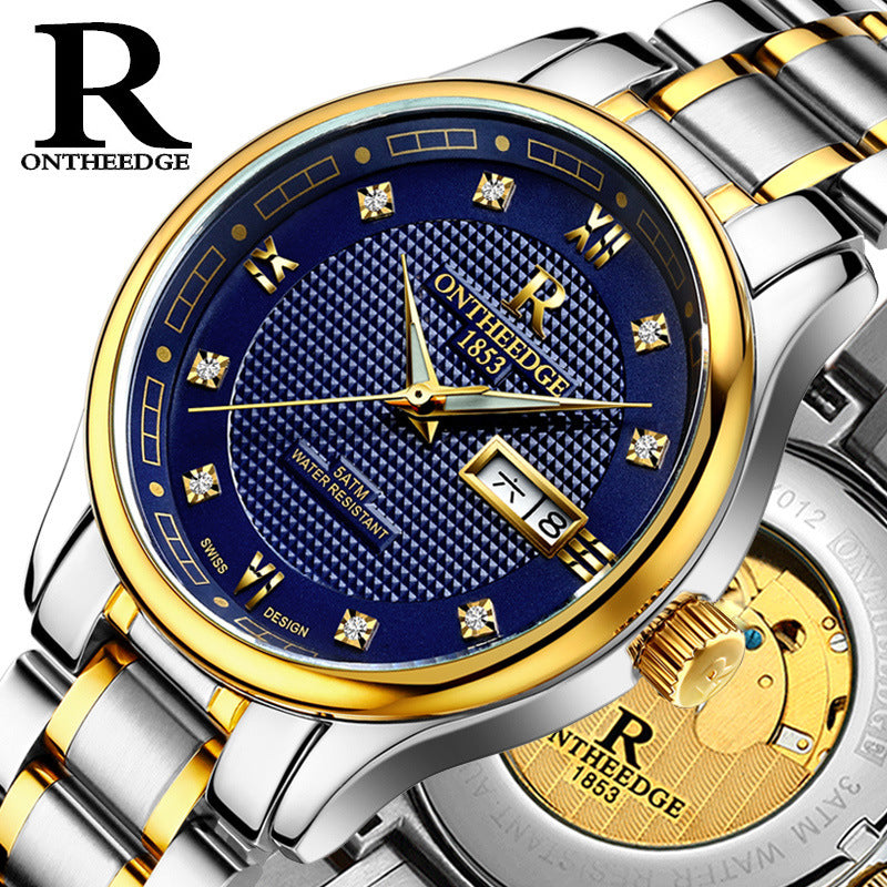 Genuine Rui Edge Automatic Mechanical Men's Watch Luminous Hollow Water-Proof Fine Steel