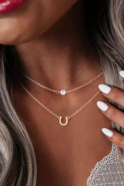 Horseshoe Layered Chopped Necklace