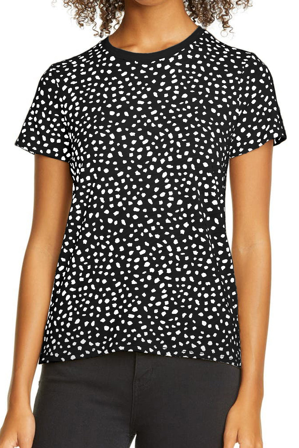 Cheetah Print O-neck Short Sleeve T Shirt