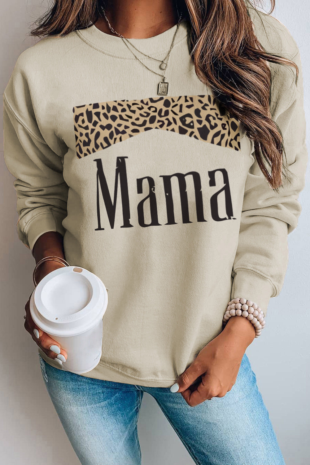 Funny Saying Letters Print Long Sleeve Sweatshirt