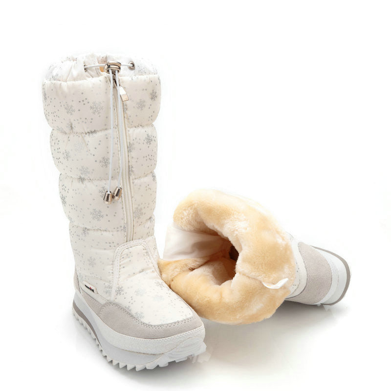 Women Boots Snow Winter Boot with Thick Fur Heels