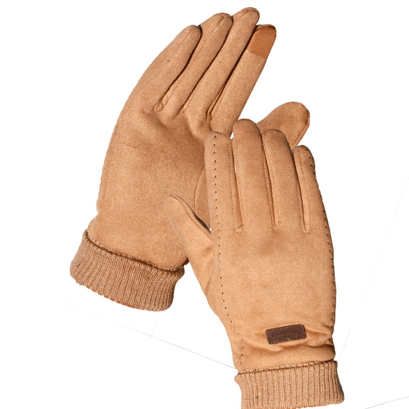 Suede gloves