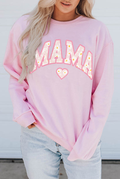 Funny Saying Letters Print Long Sleeve Sweatshirt