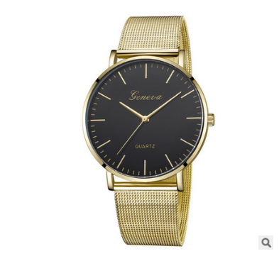 Fashion and trend net steel band Geneva men and women watches.