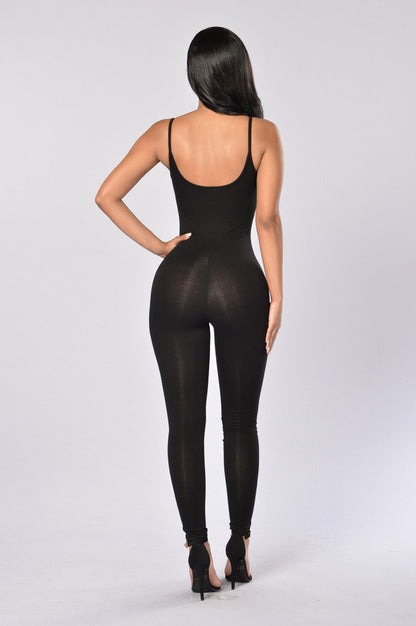 Skinny halter bodysuit