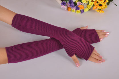 Autumn And Winter Long Thick Cashmere Arm Sleeves