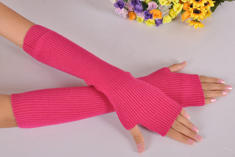 Autumn And Winter Long Thick Cashmere Arm Sleeves