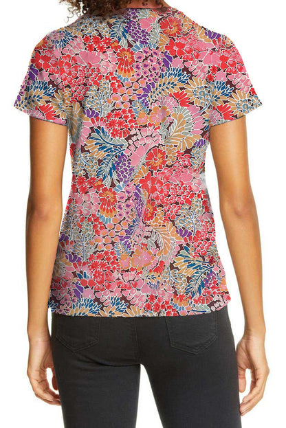 Multicolor Puff Sleeve Floral Blouse