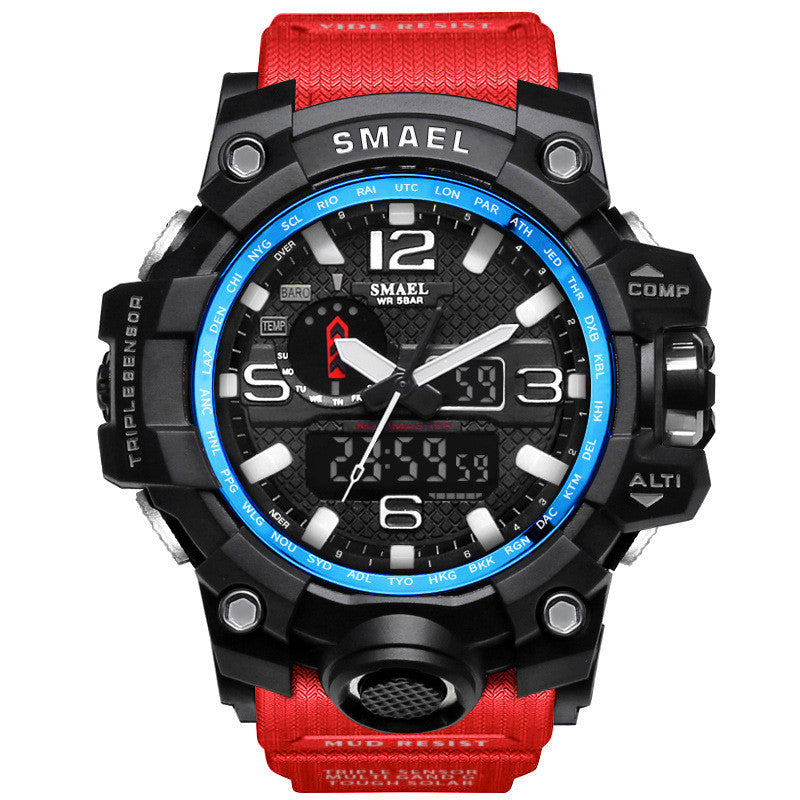 Fashion sports multi-function electronic watch couple