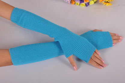 Autumn And Winter Long Thick Cashmere Arm Sleeves