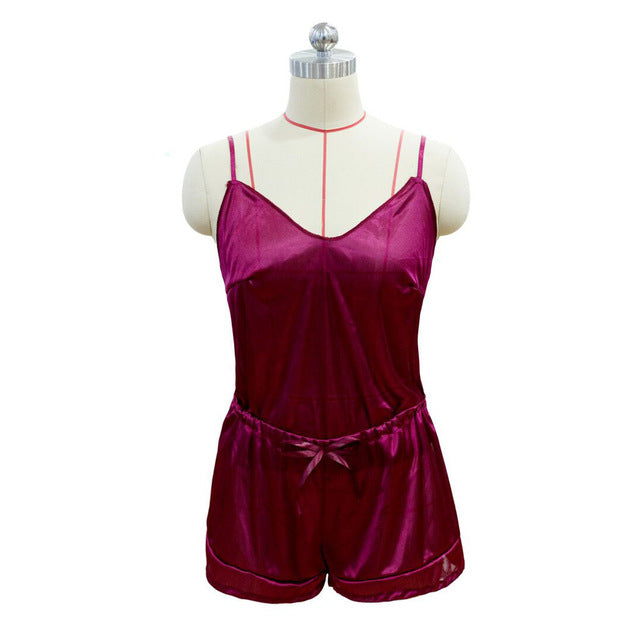 Lace Silk Babydoll Up Sleepwear