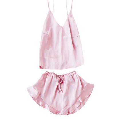 Lace Silk Babydoll Up Sleepwear