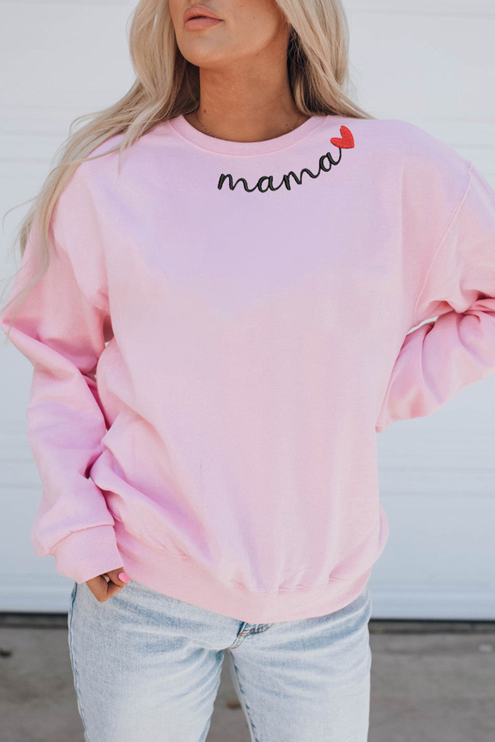 Funny Saying Letters Print Long Sleeve Sweatshirt