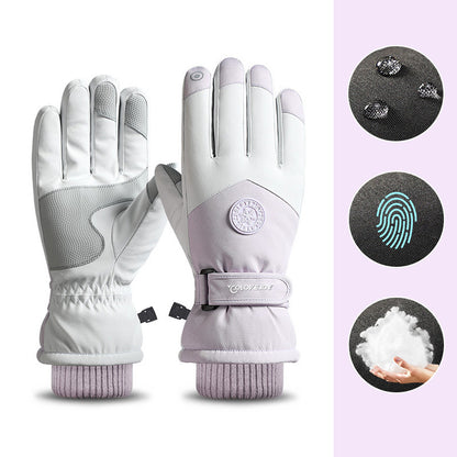 Snowflake Cartoon Print Hand Gloves